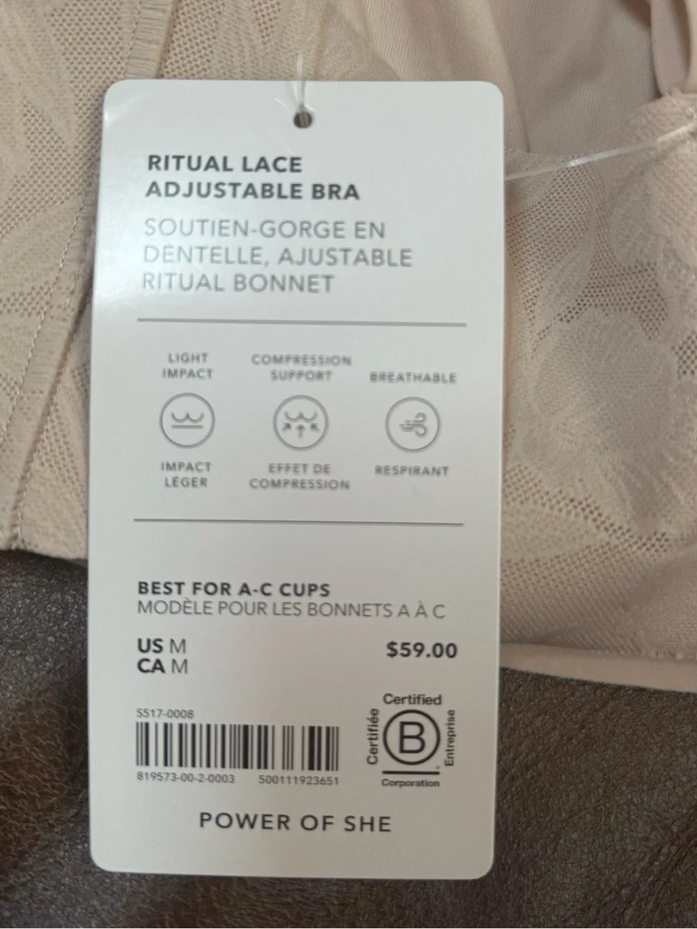 Athleta Blush Floral Lace Bralette